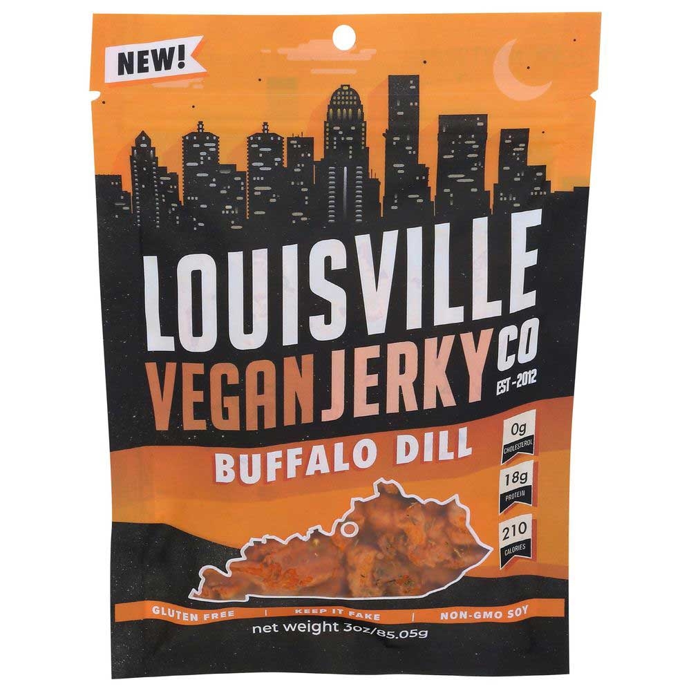 Louisville Buffalo Dill Vegan Jerky, 3 Ounce -- 10 per case