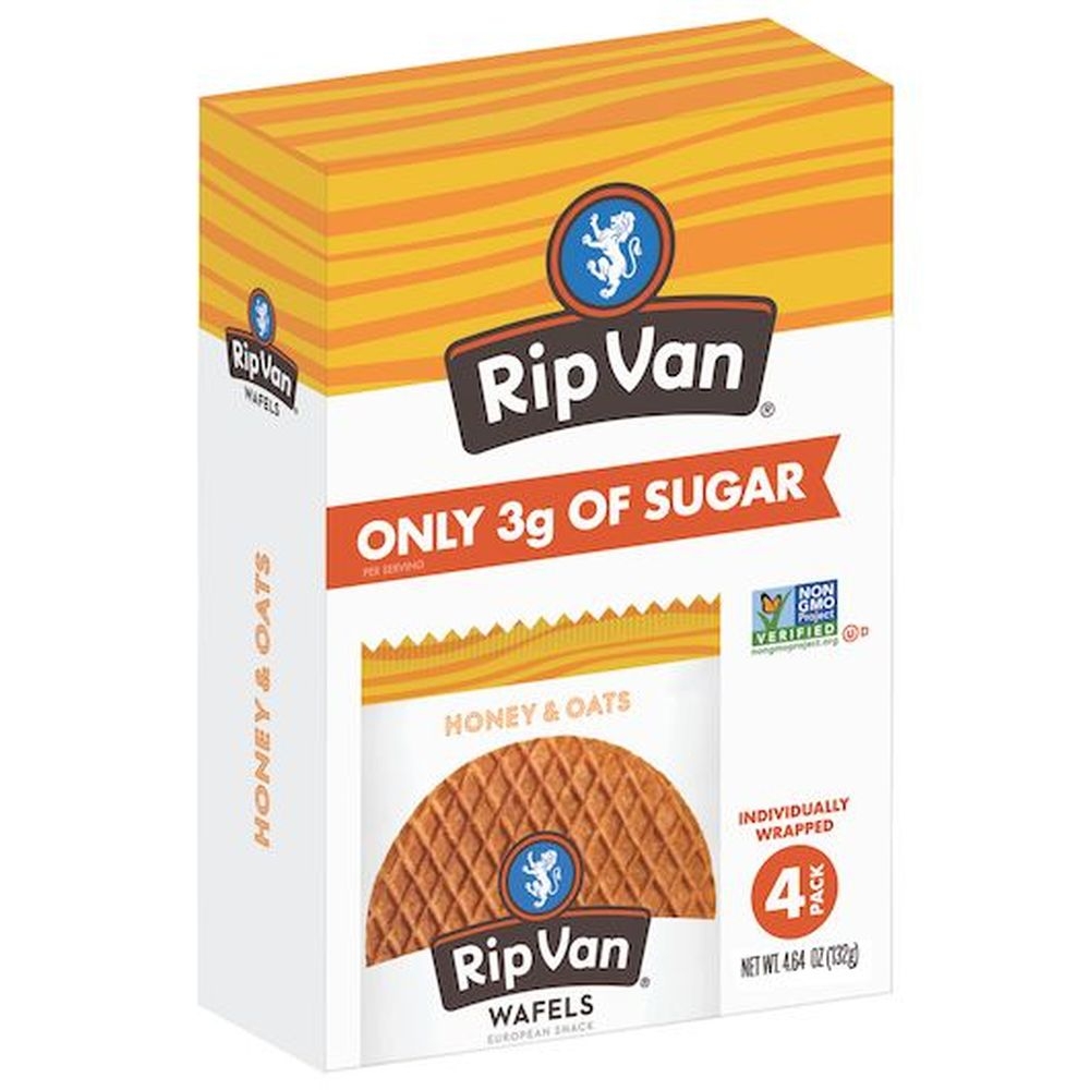 Rip Van Non-Gmo Honey and Oats Wafels, 4.64 Ounce -- 12 per case