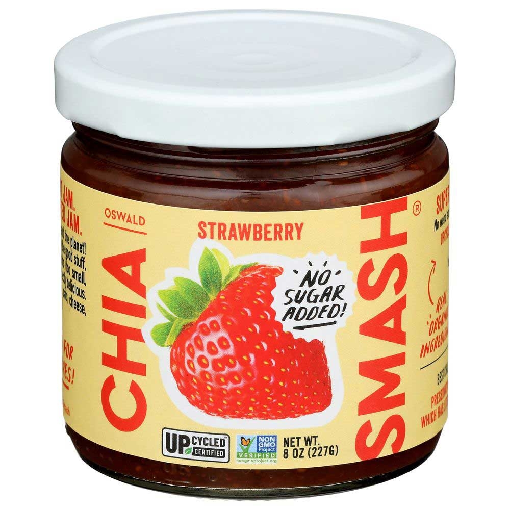 Oswald Strawberry Chia Smash Jam, 8 Ounce -- 6 per case