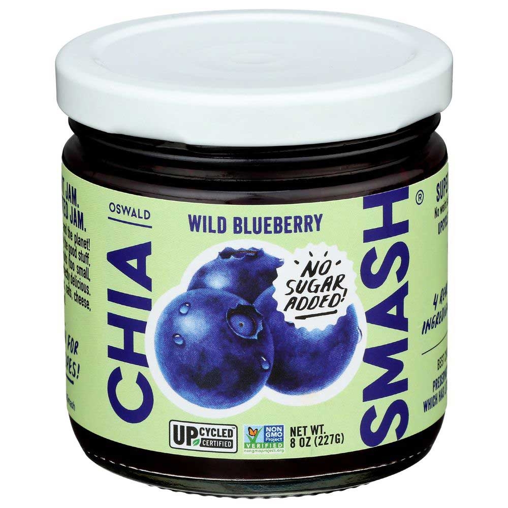 Oswald Wild Blueberry Chia Smash Jam, 8 Ounce -- 6 per case