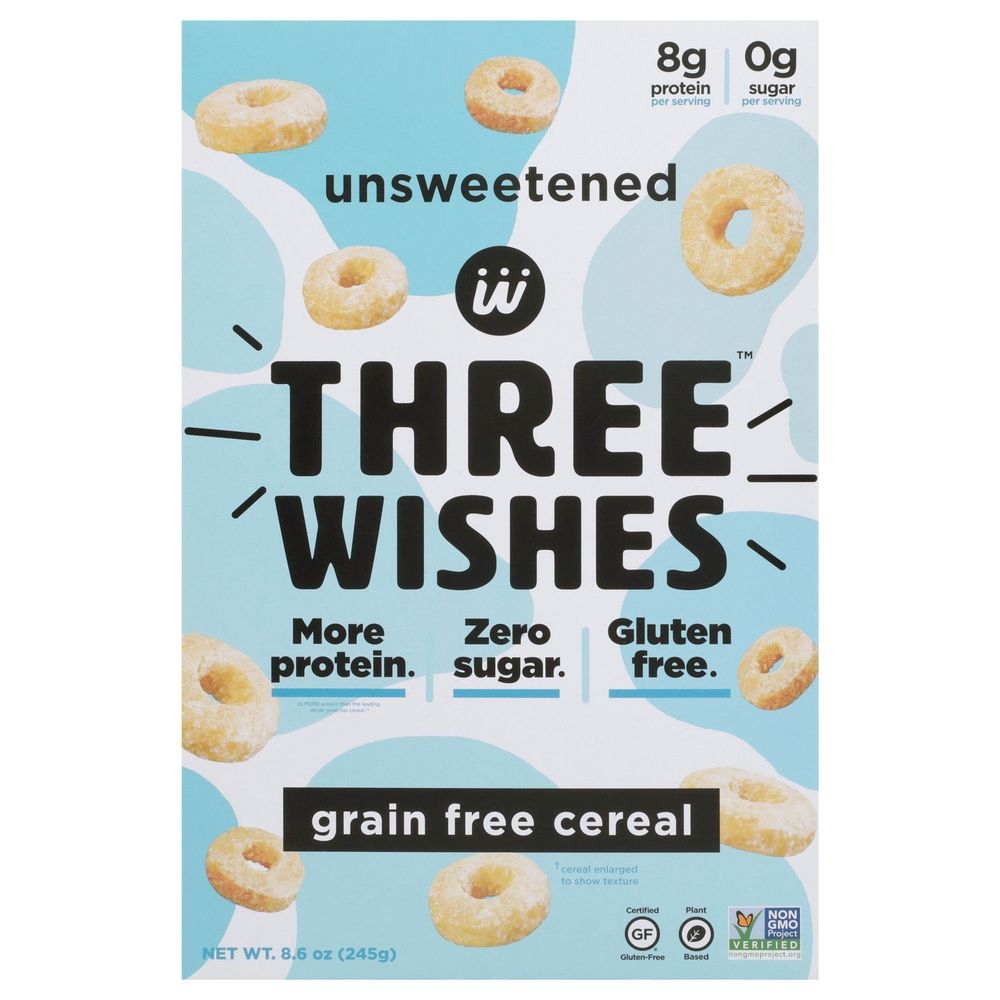 Three Wishes Unsweetened Grain Free Cereal, 8.6 Ounce -- 6 per case