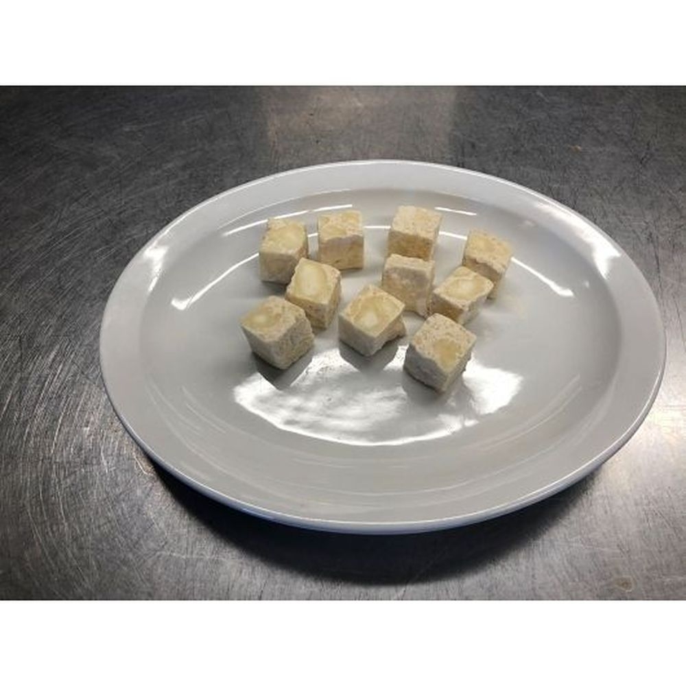 Waters Edge Cheese Curds Beer Battered White Cheddar and Garlic Cheese Curds, 18 Pound