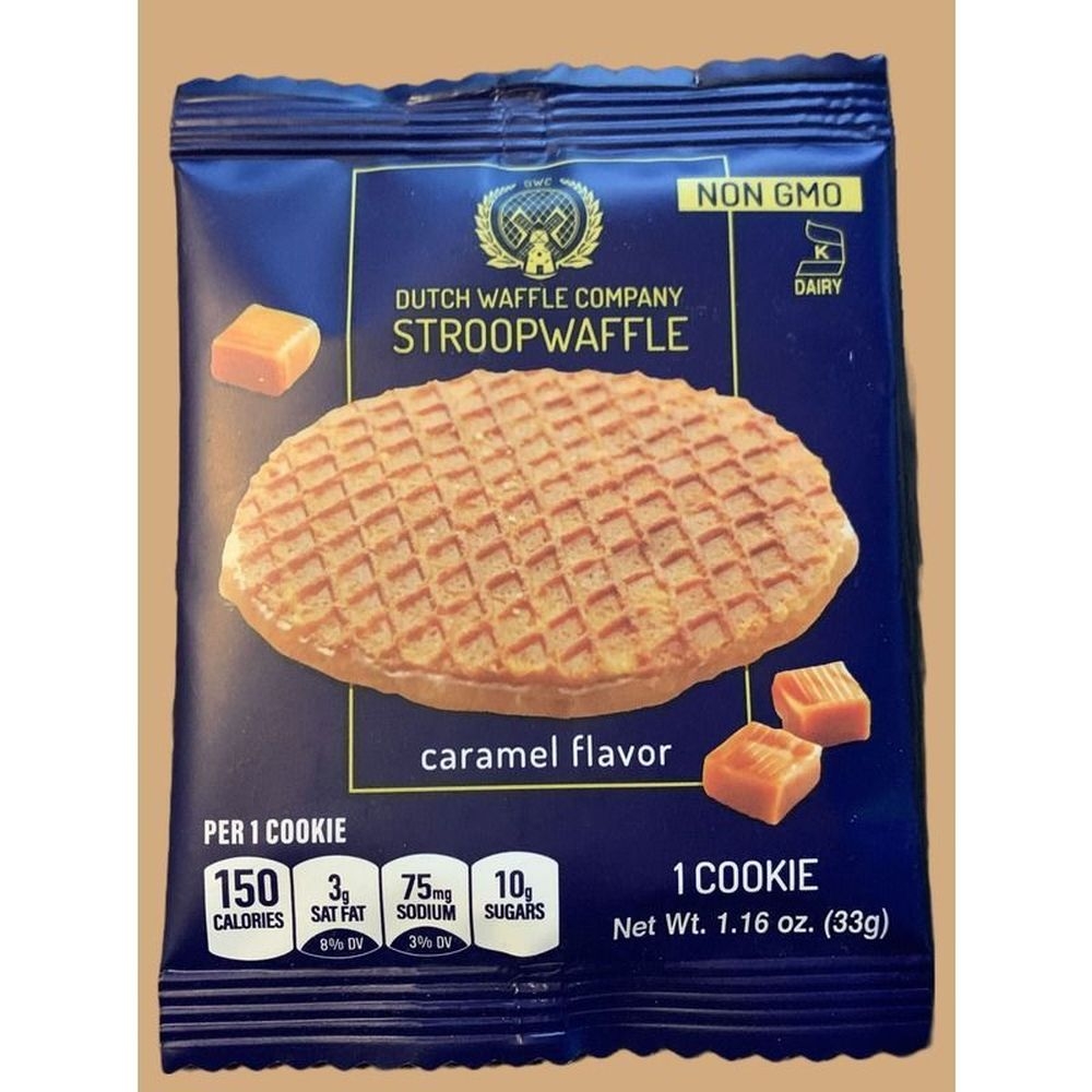 Dutch Waffle Company Caramel Flavor Stroopwafel, 1.16 Ounce -- 128 per case