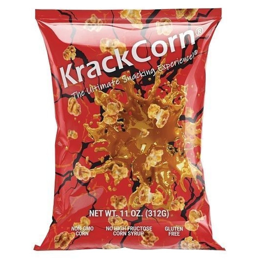 Krackcorn Caramel Flavored Popcorn - Knock-Out Case, 11 Ounce -- 12 per case