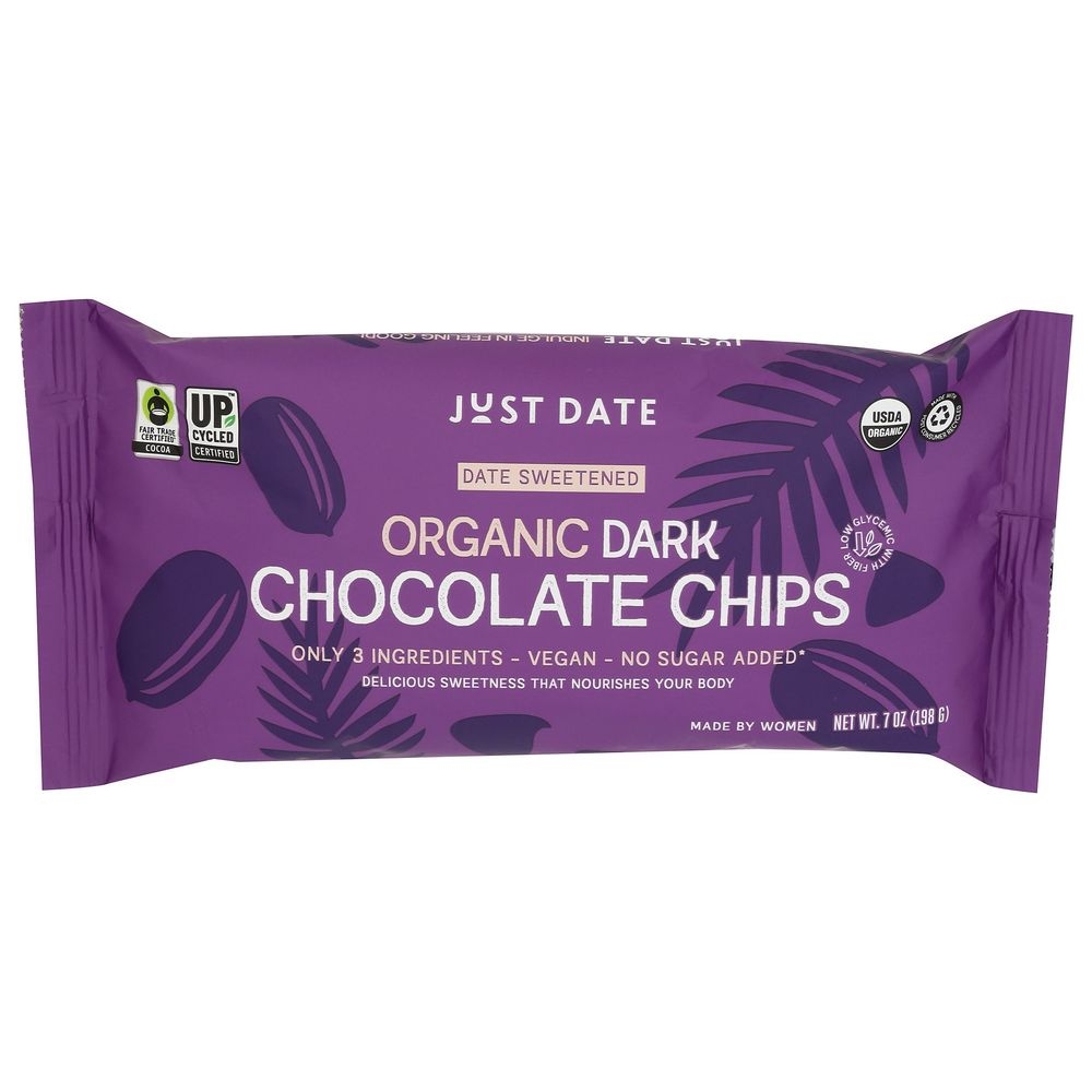 Just Date Organic Dark Chocolate Chips, 7 Ounce -- 6 per case