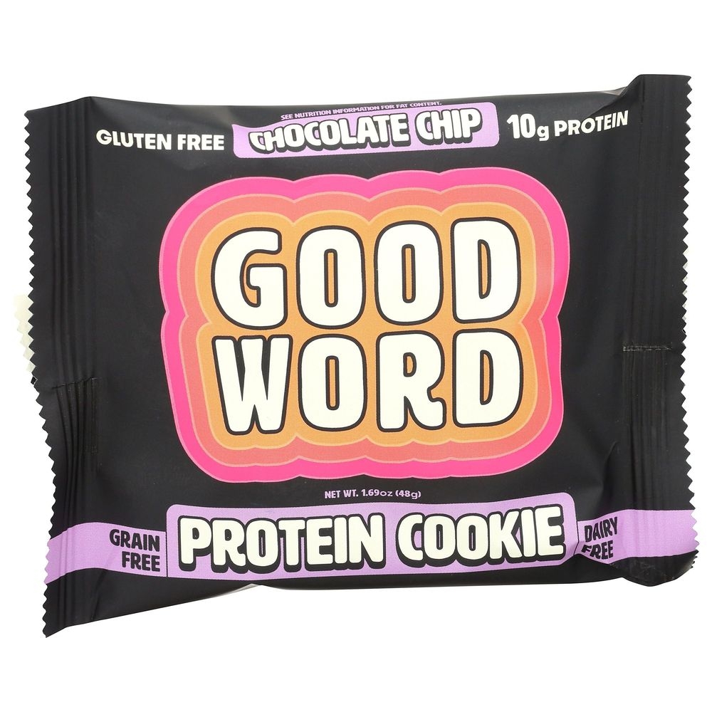 Good Word Chocolate Chip Protein Cookie, 1.69 Ounce -- 12 per case