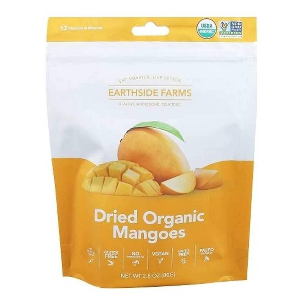 Earthside Farms Dried Organic Mangoes, 2.8 Ounce - 6 per case