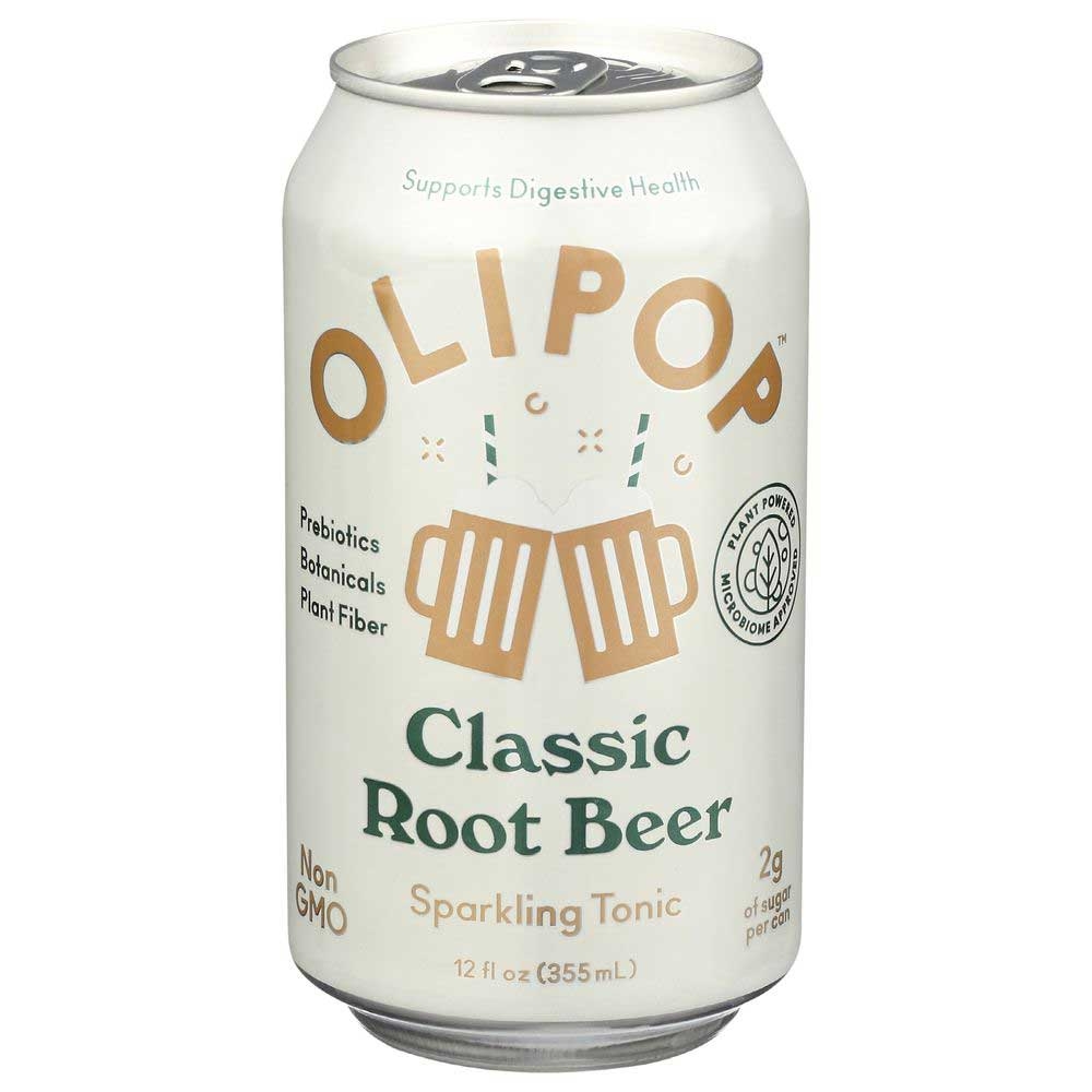 Olipop Classic Root Beer Sparkling Tonic, 12 Fluid Ounce -- 12 per case