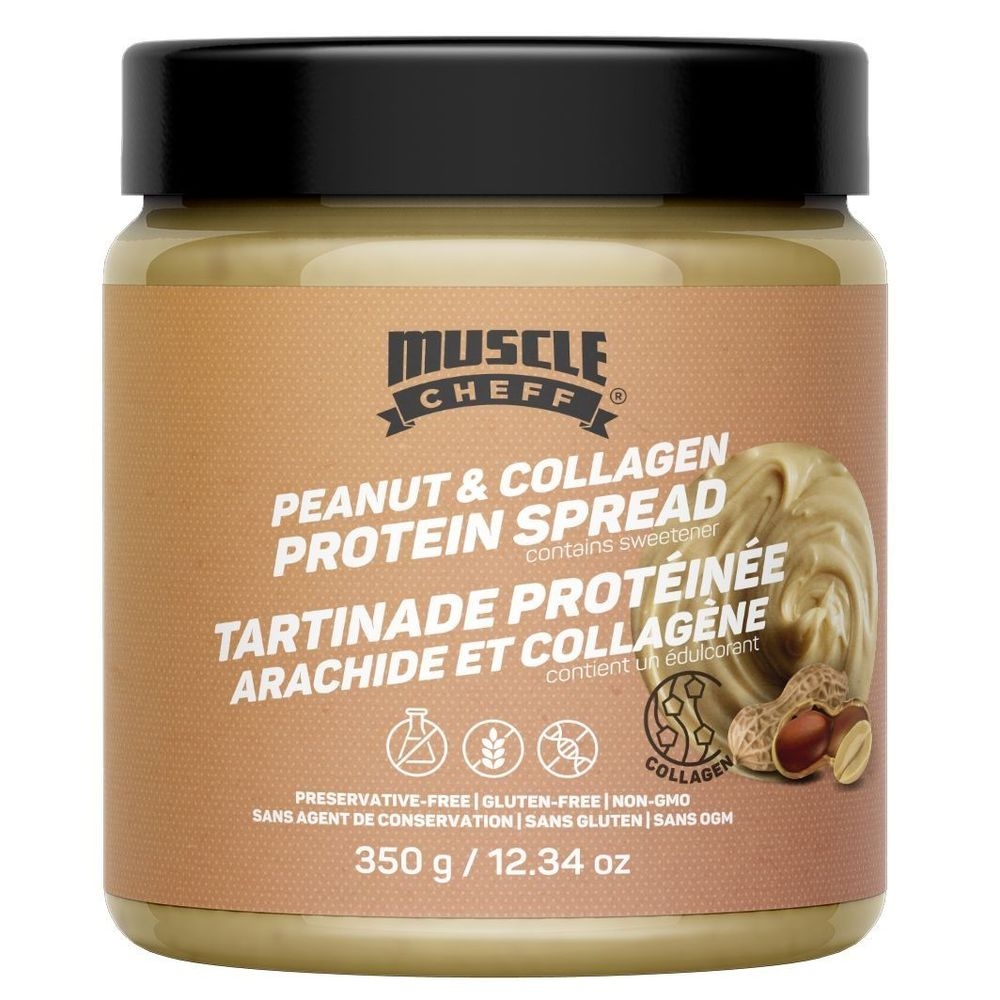 Muscle Cheff All Natural Low Sugar High Protein Peanut White Chocolate Protein Spread, 12 Ounce -- 16 per case