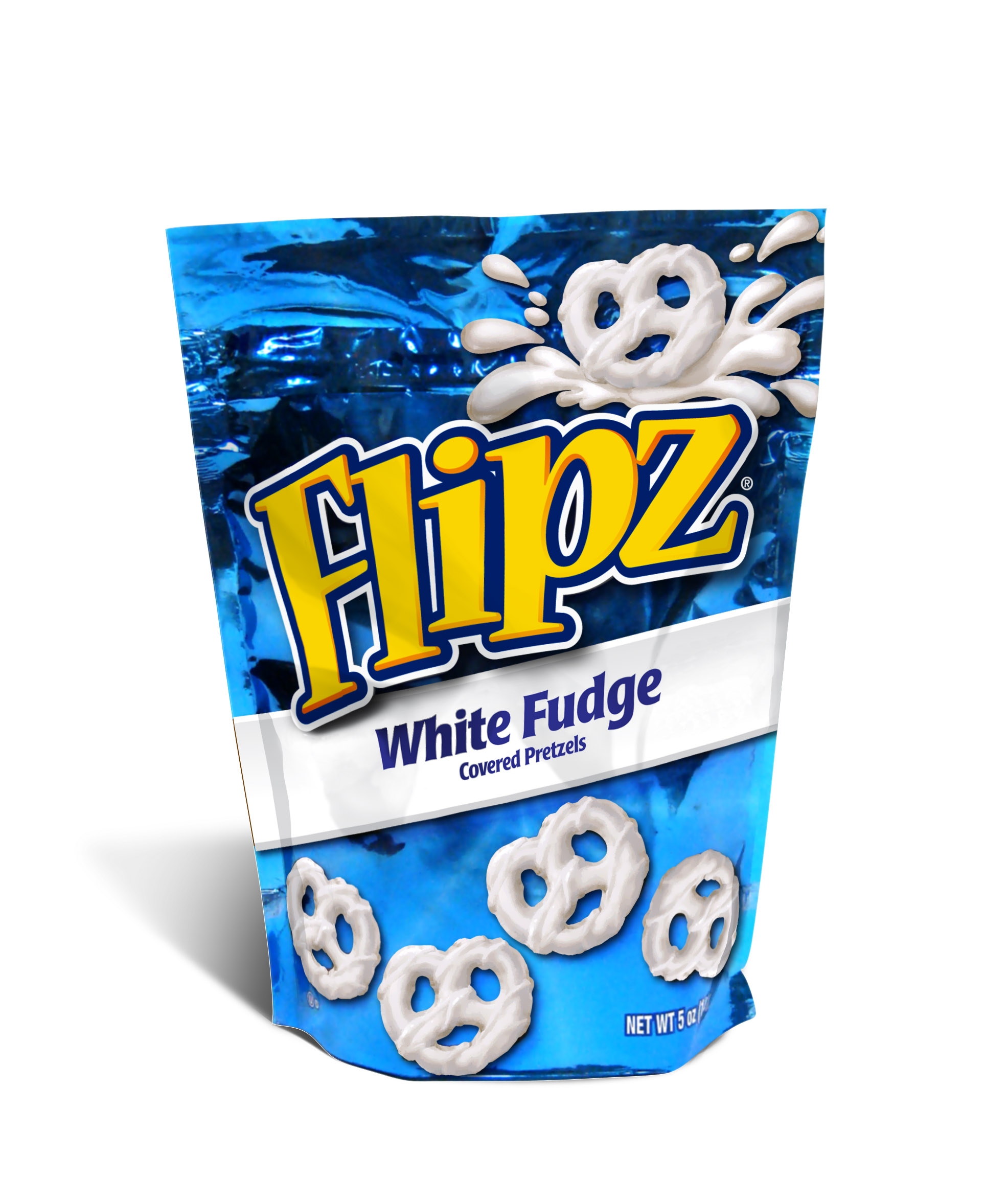 Flipz White Fudge Covered Pretzel, 5 Ounce -- 6 per case.