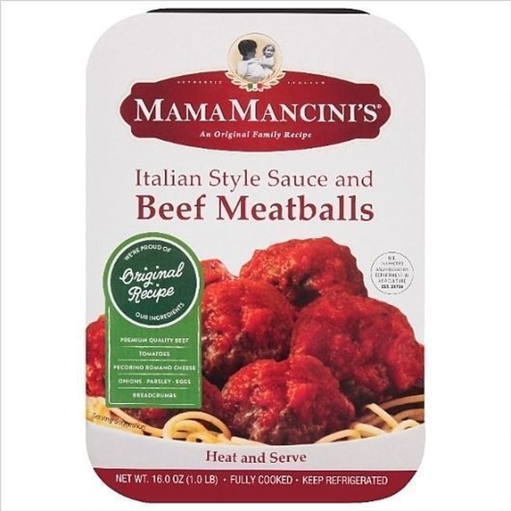 Mamamancinis Beef Meatballs and Italian Sauce, 16 Ounce -- 6 per case
