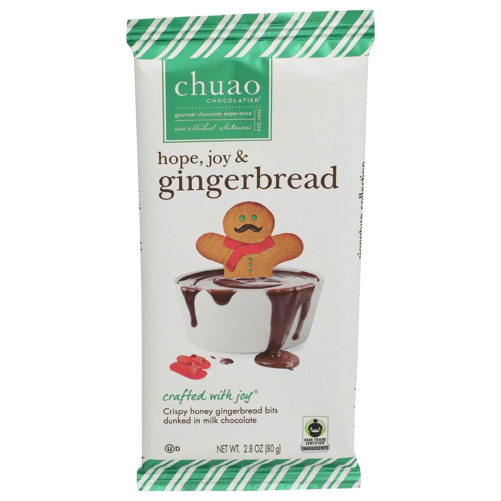 Chuao Chocolatier Hope Joy Crispy Honey Gingerbread Bits in Milk Chocolate, 2.8 Ounce -- 12 per case