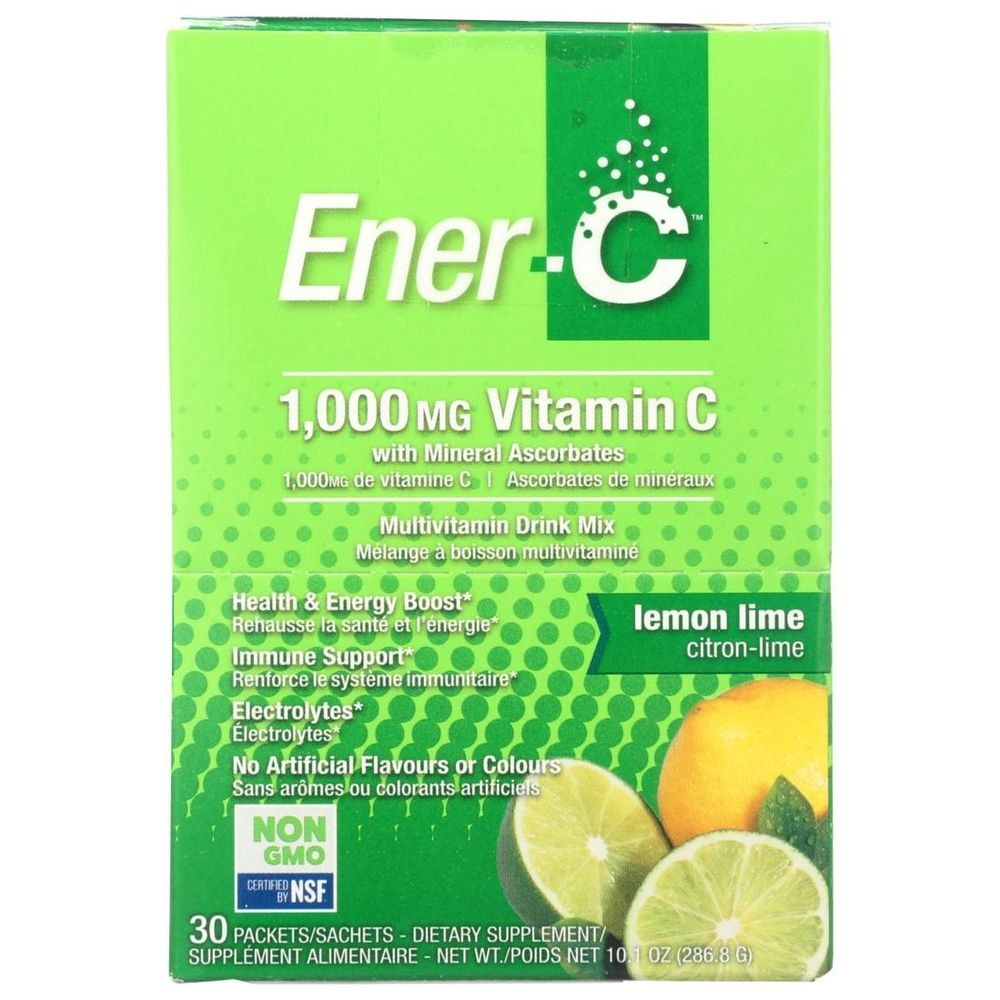 Ener-C Lemon Lime 1000mg Multivitamin Drink Mix, 30 count