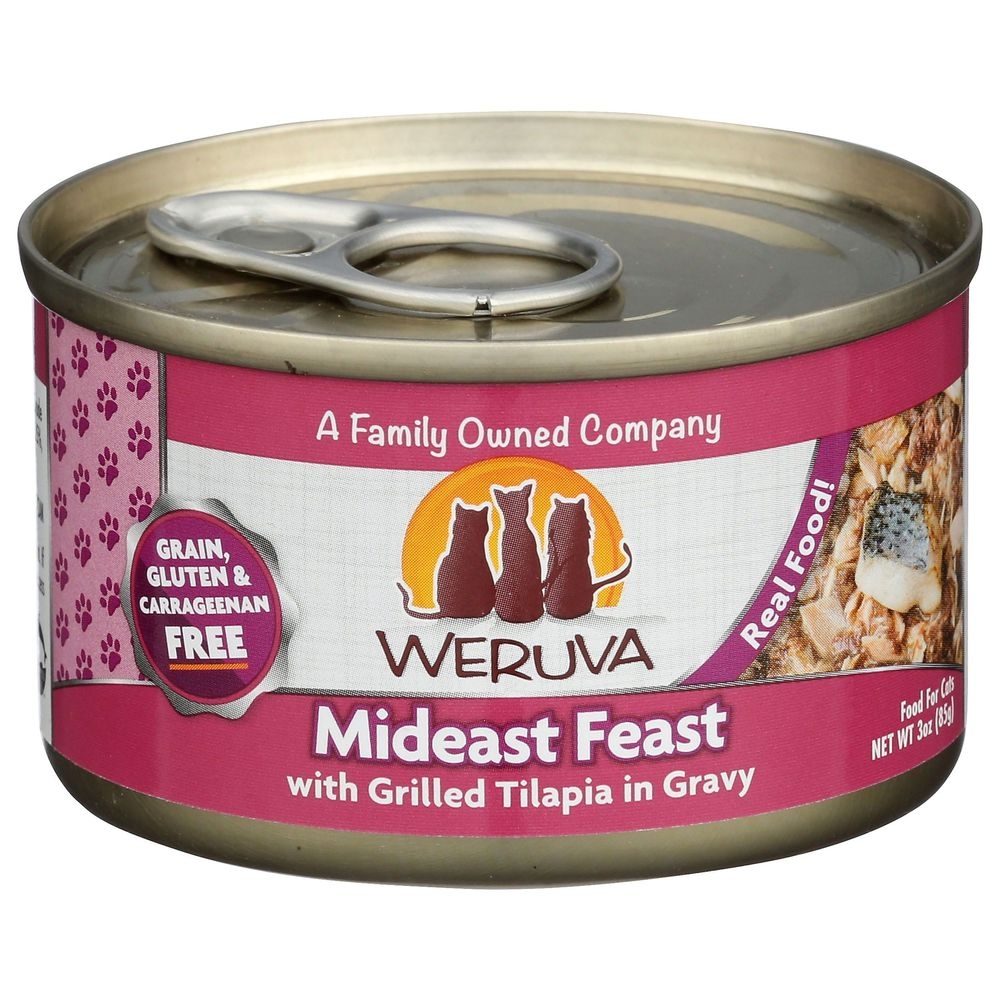 Weruva Mideast Feast with Grilled Tilapia in Gravy Cat Food, 3 Ounce -- 24 per case