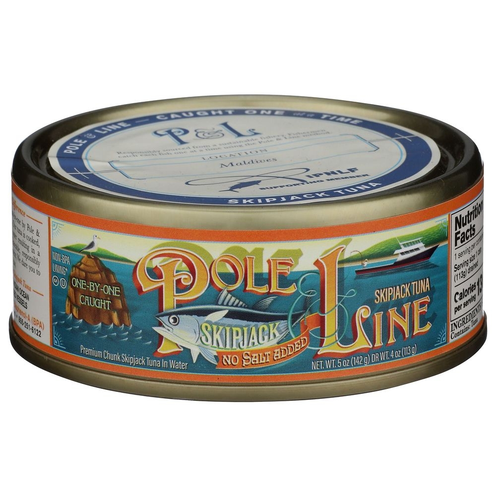 Pole and Line Skipjack with No Salt Added in Water, 5 Ounce -- 12 per case