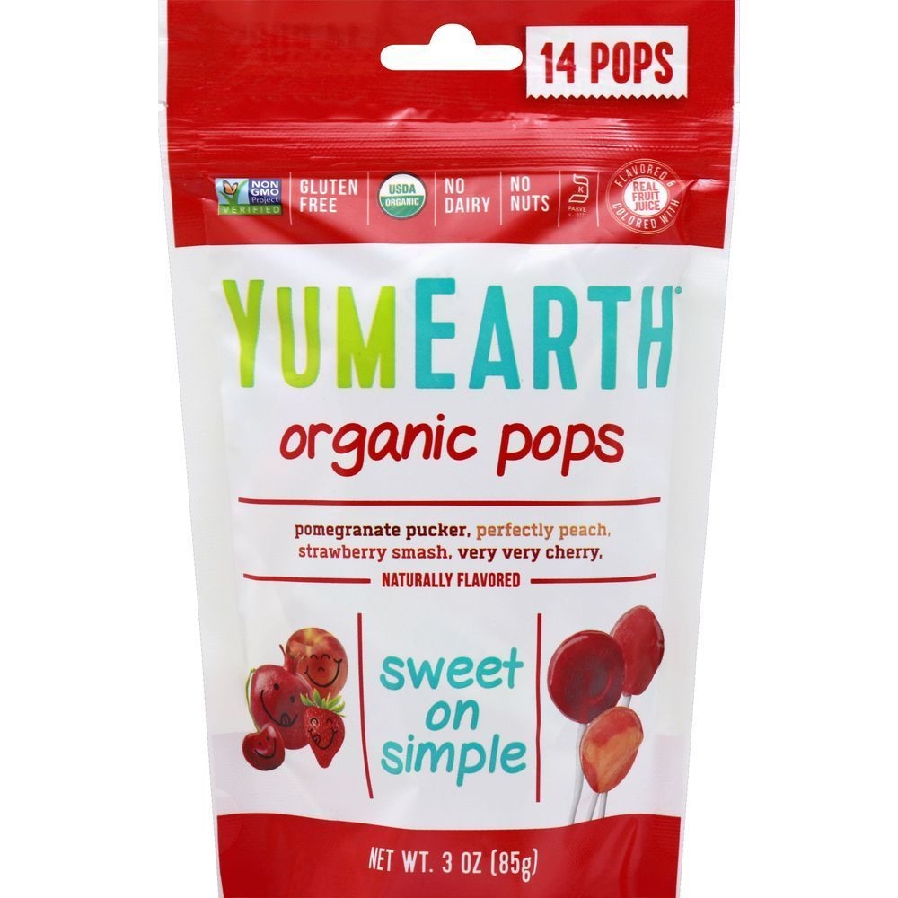 YumEarth Organic 4 Flavor Lolipop, 3 Ounce -- 6 per case