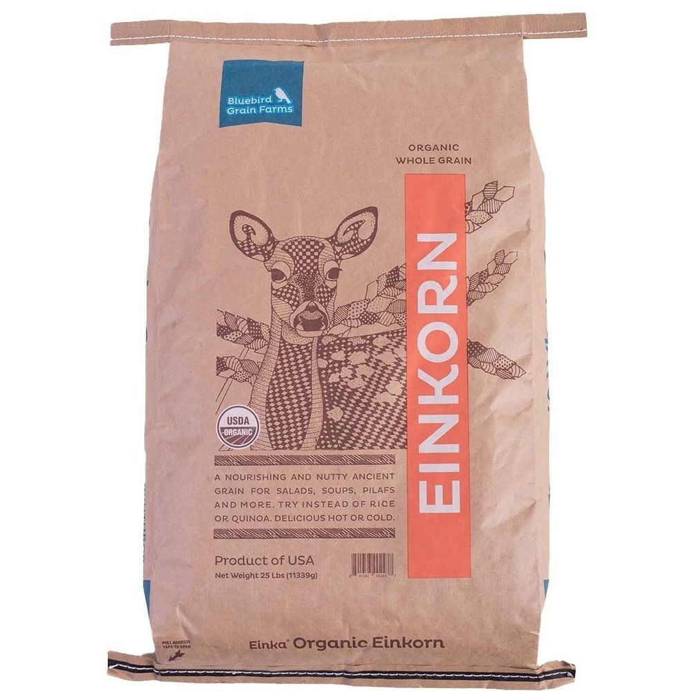 Bluebird Grain Farms Organic Whole Grain Einkorn Berries, 25 Pound