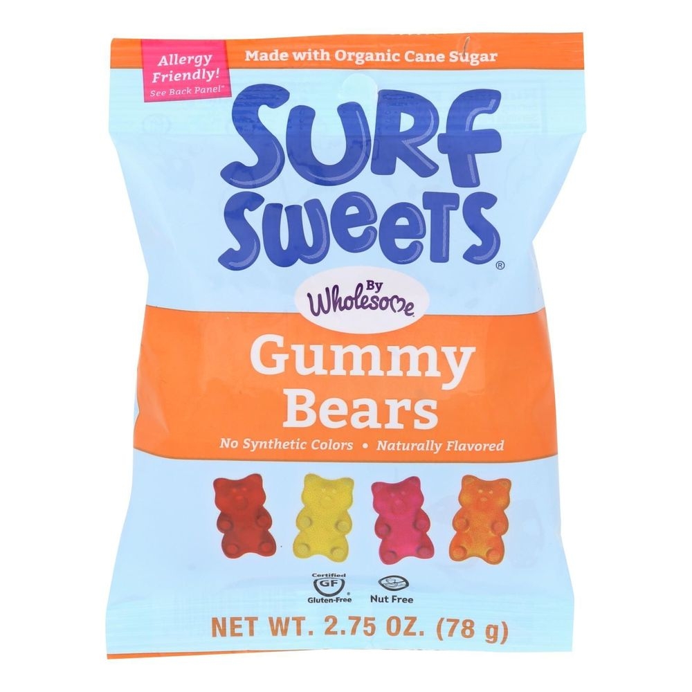 Surf Sweets Organic Gummy Bears, 2.75 Ounce -- 12 per case