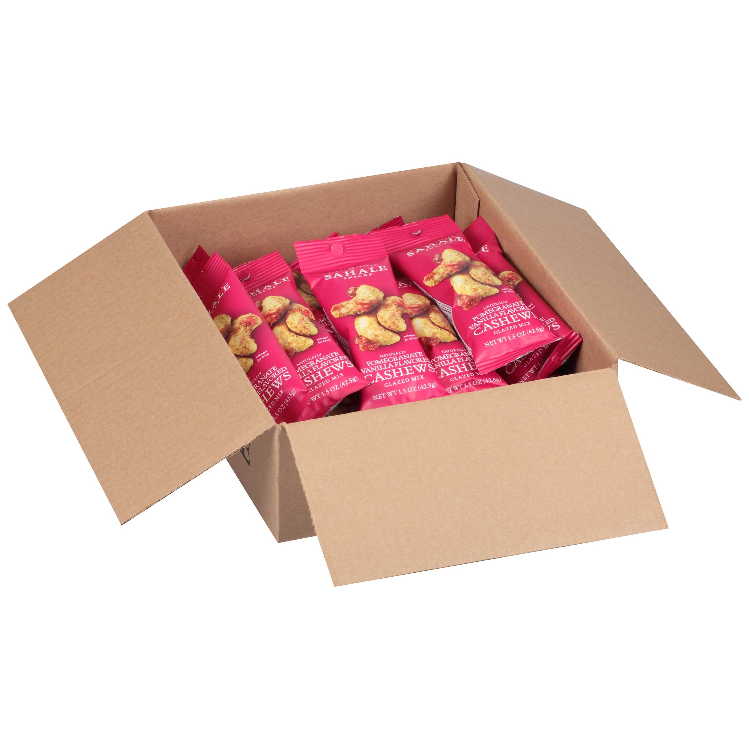 Sahale Snacks Cashews with Pomegranate Plus Vanilla Glazed Nuts, 1.5 Ounce -- 18 per case