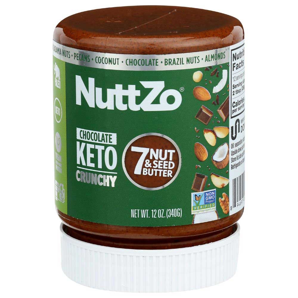 Nuttzo Crunchy Chocolate Keto 7 Nut and Seed Butter Spread, 12 Ounce -- 6 per case