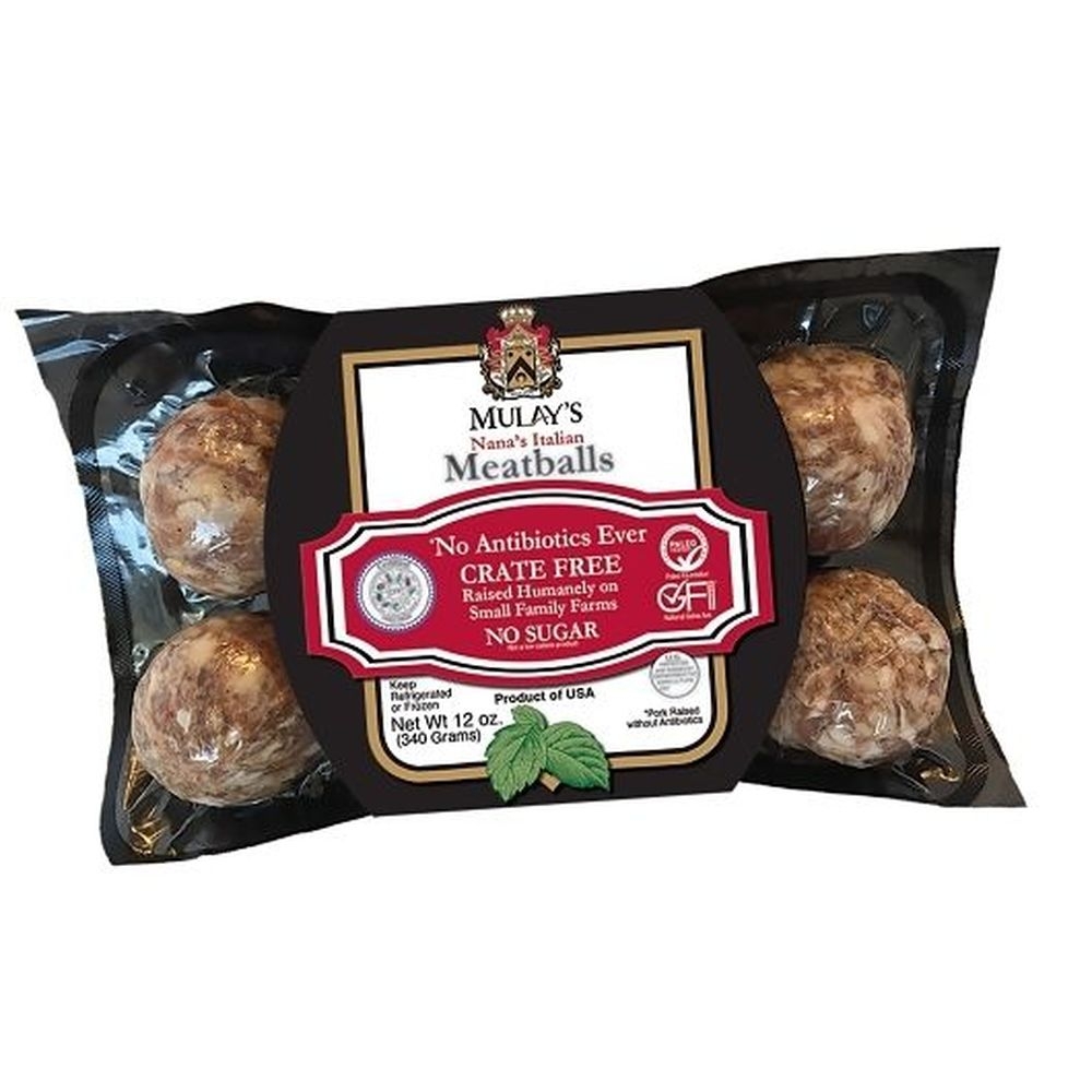 Mulay's 1.5 Ounce Nanas Pork and Beef Italian Meatballs, 12 Ounce - 10 per case
