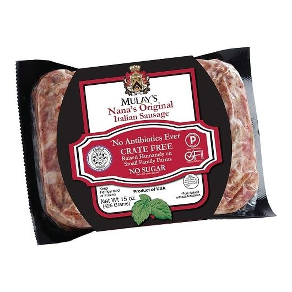 Mulays Nanas Original Hot Italian Ground Sausage, 15 Ounce -- 10 per case