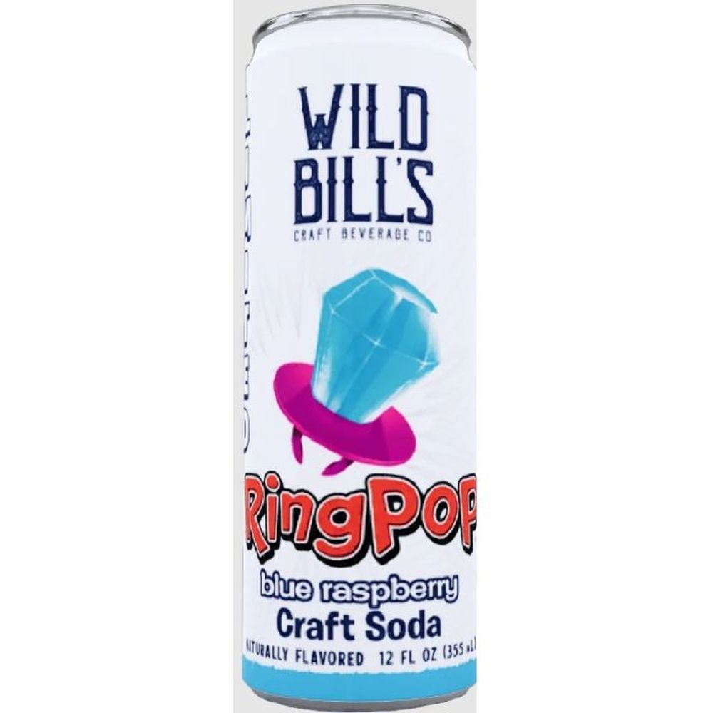 Wild Bills Ring Pop Blue Raspberry Soda, 12 Fluid Ounce -- 12 per case