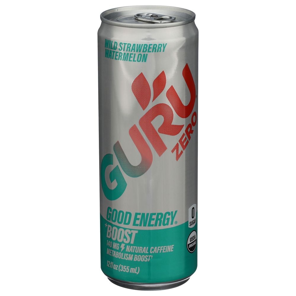 Guru Zero Wild Strawberry Watermelon Energy Drink, 12 Fluid Ounce -- 24 per case