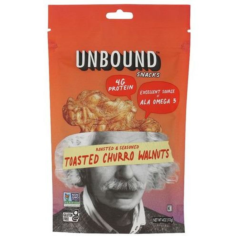 Unbound Snacks Toasted Churro Walnuts, 4 Ounce -- 6 per case
