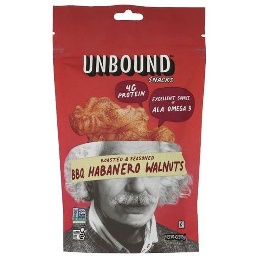 Unbound Snacks Bbq Habanero Walnuts, 4 Ounce -- 6 per case