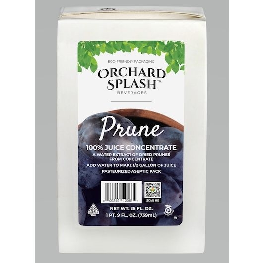 Orchard Splash 100 Percent Prune Juice, 25 Ounce -- 12 Case