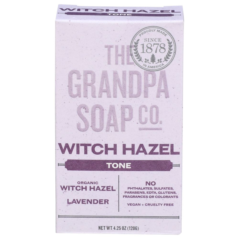 The Grandpa Soap Witch Hazel Face and Body Bar Soap, 4.25 Ounce