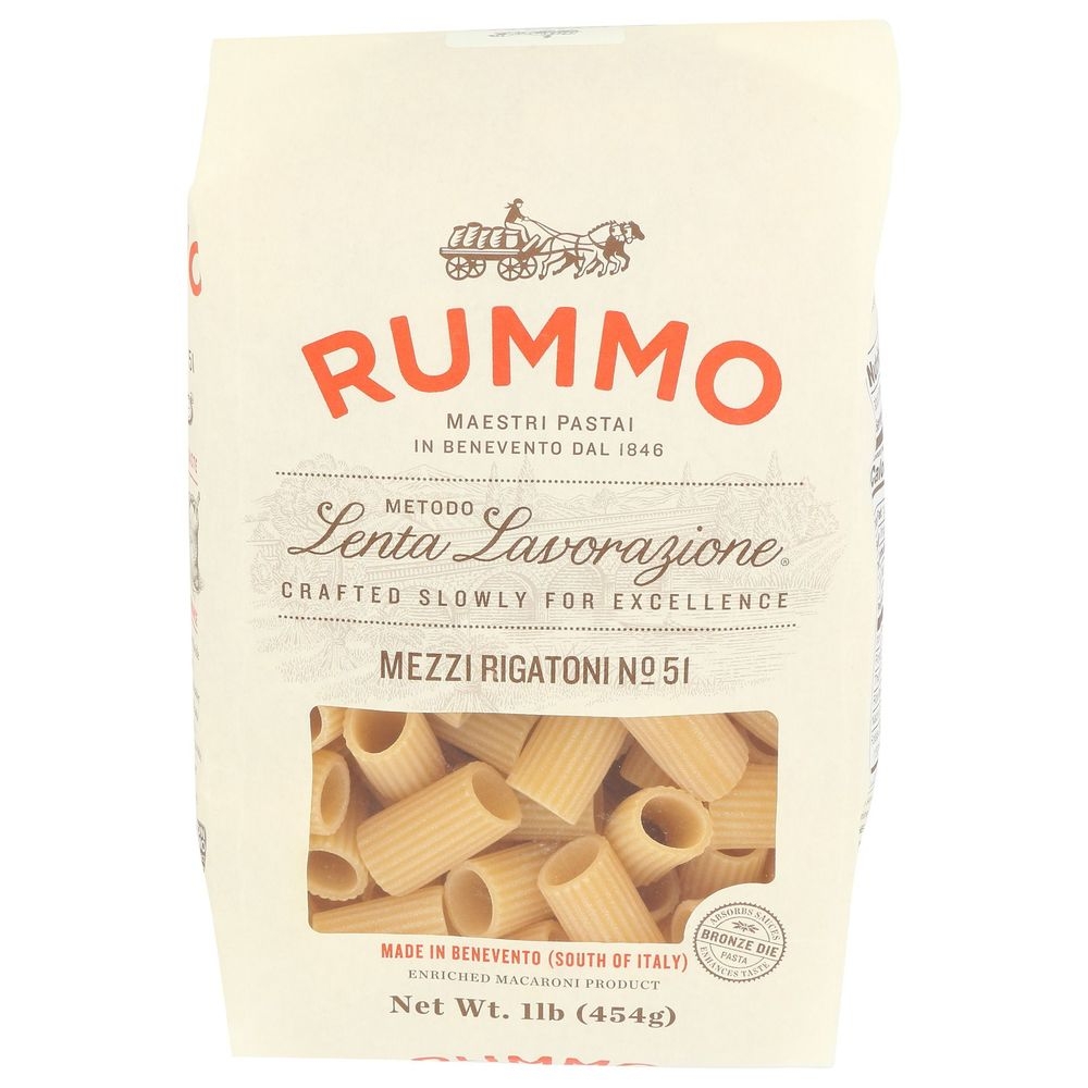 Rummo Mezzi Rigatoni Pasta, 1 Pound -- 12 per case