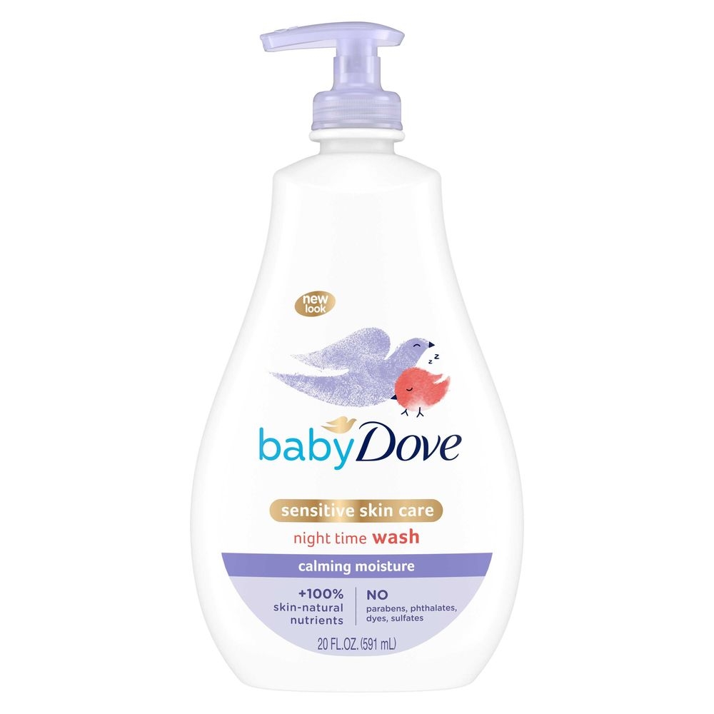 Baby Dove Sensitive Skin Care Night Time Calming Moisture Baby Wash, 20 Ounce -- 4 per case