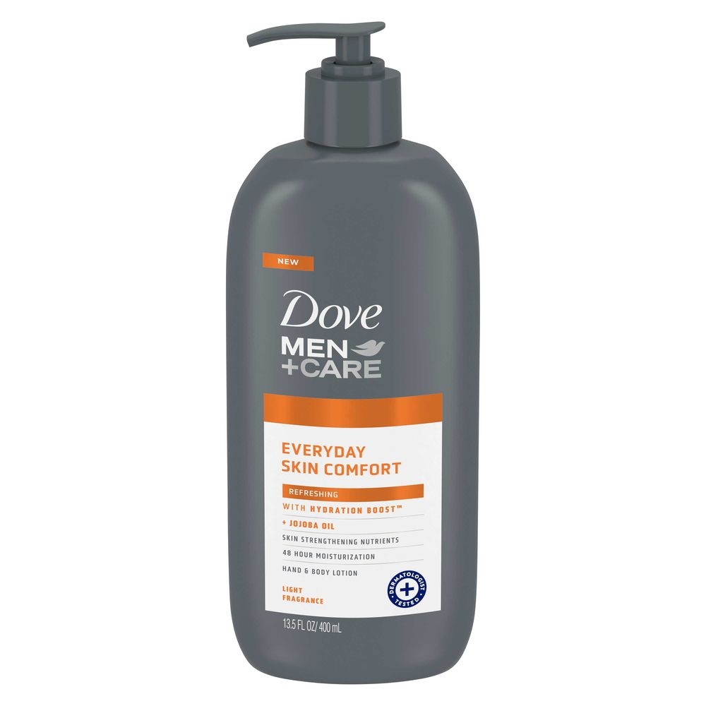 Dove Men Plus Care Everyday Skin Comfort Refreshing Hand and Body Lotion, 13.5 Ounce -- 4 per case