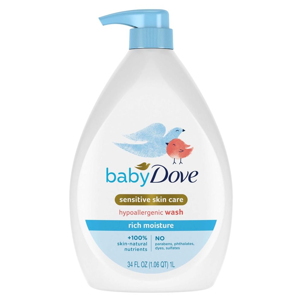 Baby Dove Sensitive Skin Care Tip To Toe Rich Moisture Baby Wash, 34 Ounce -- 3 per case