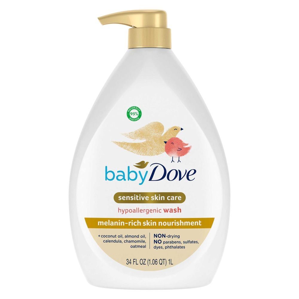 Baby Dove Sensitive Skin Care Hypoallergenic Melanin-Rich Skin Nourishment Baby Wash, 34 Ounce -- 3 per case