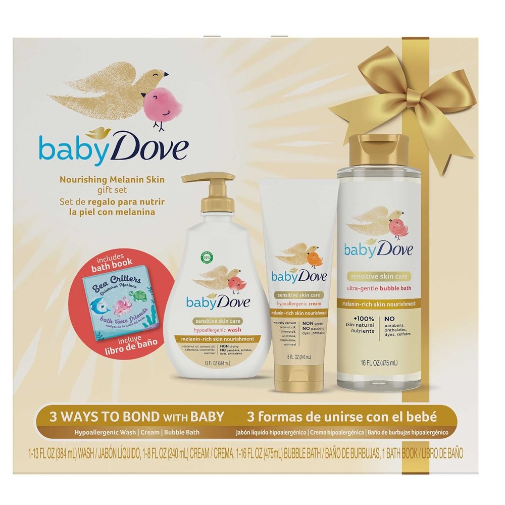 Baby Sensitive Skin Care Hypoallergenic Cream Wash and Ultra-Gentle Bubble Bath Gift Set, set of 3 -- 2 set per case