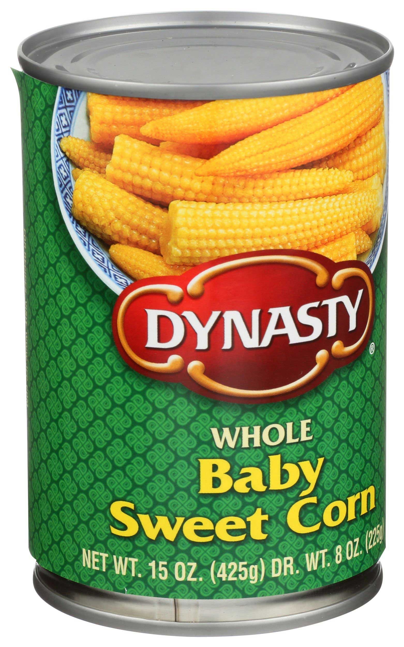 Dynasty Whole Baby Sweet Corn, 15 Ounce -- 12 per case