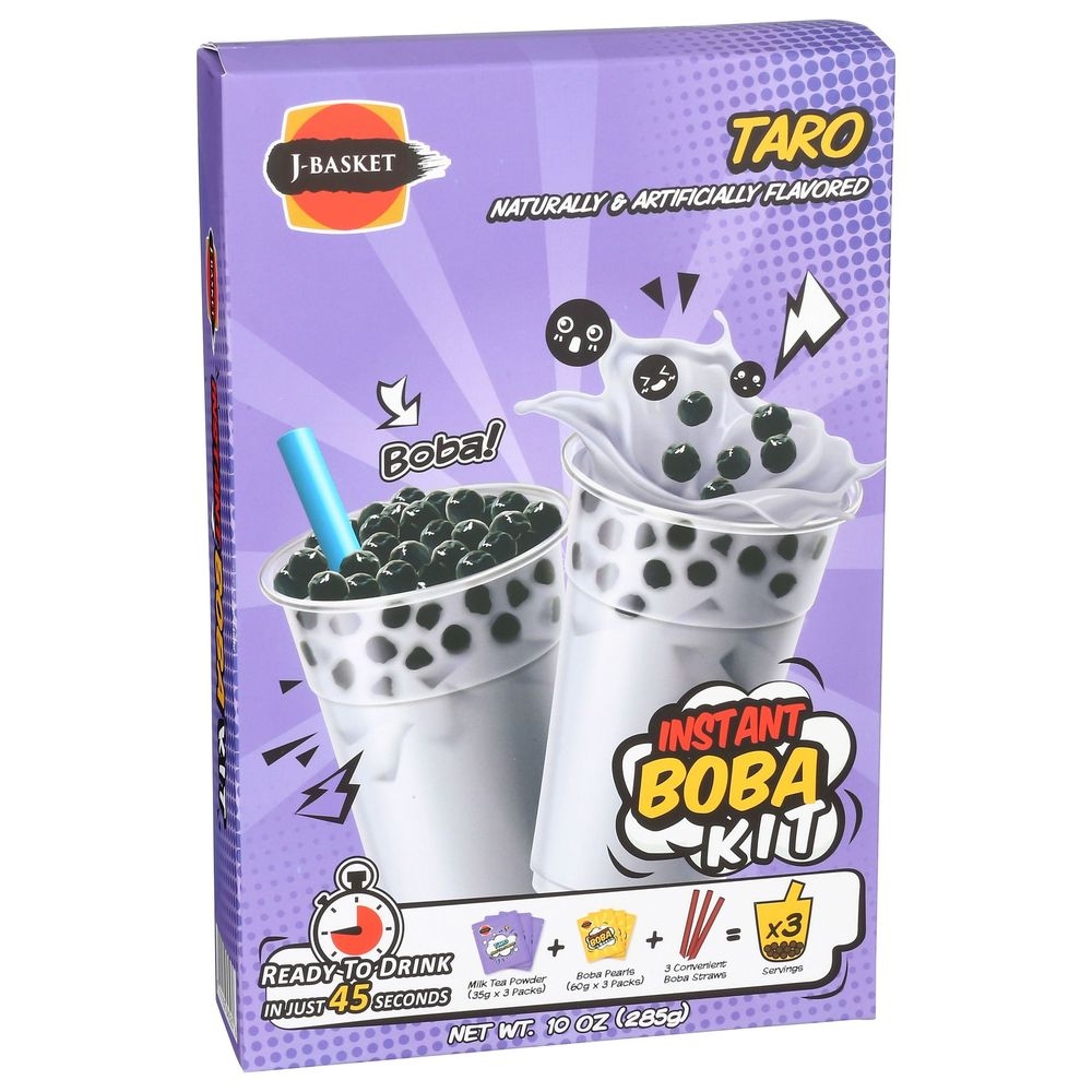 J-Basket Taro Tea Instant Boba Kit, 10 Ounce -- 6 per case