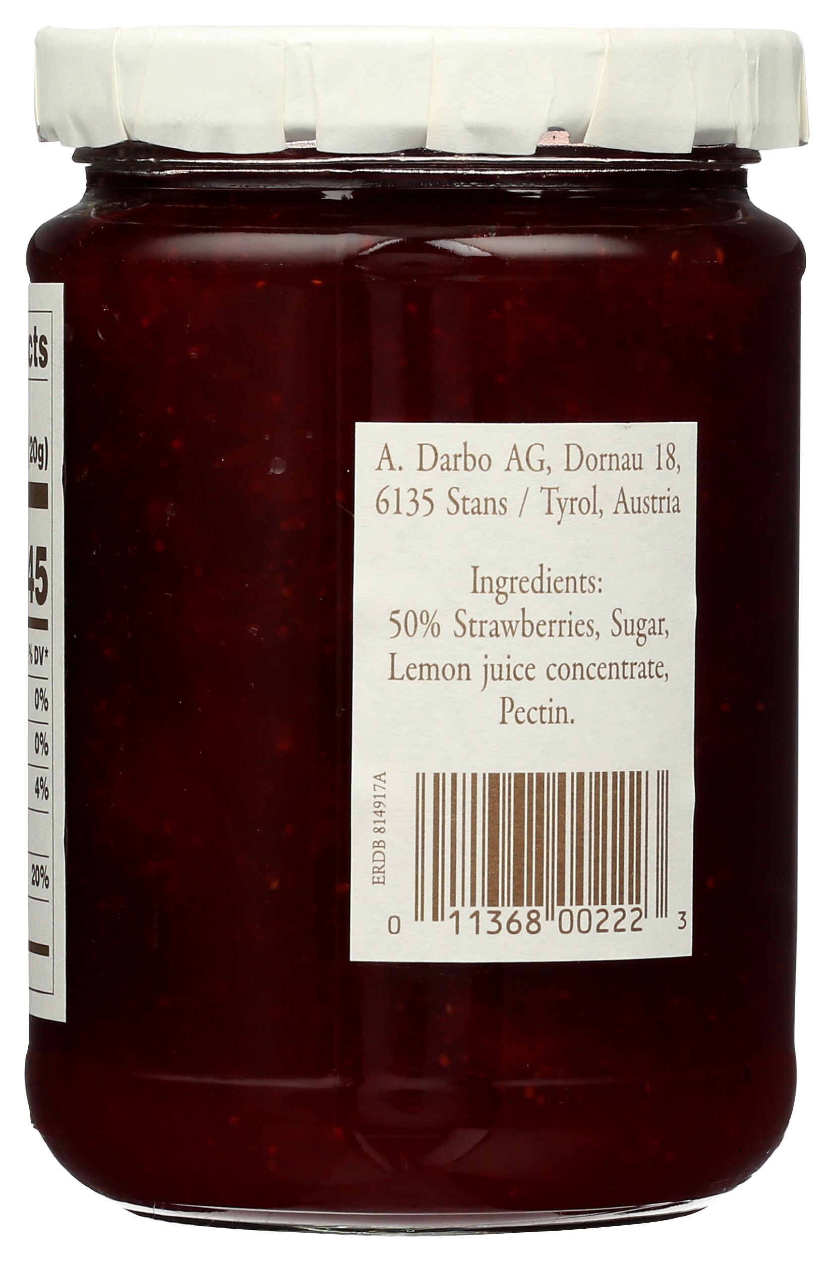 Darbo Strawberry Fruit Spread, 16 Ounce -- 6 per case