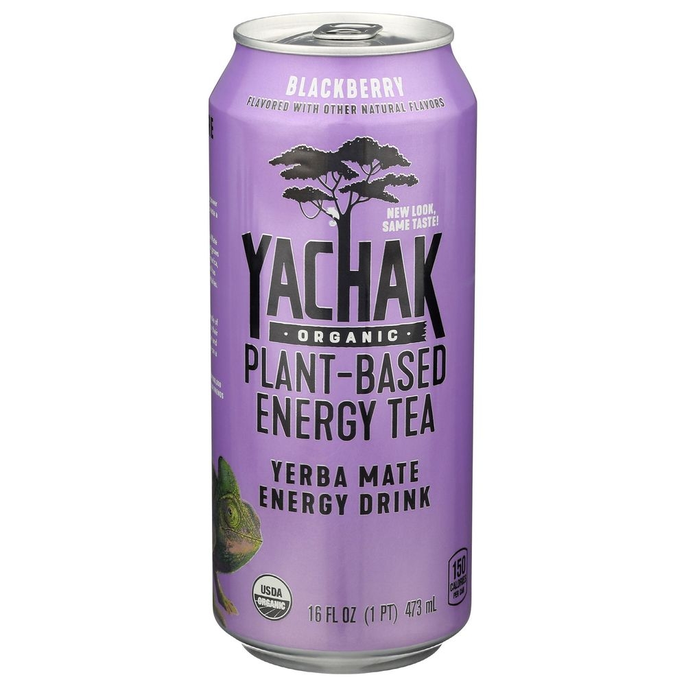 Yachak Organic Blackberry Yerba Mate Energy Drink, 16 Fluid Ounce -- 12 per case