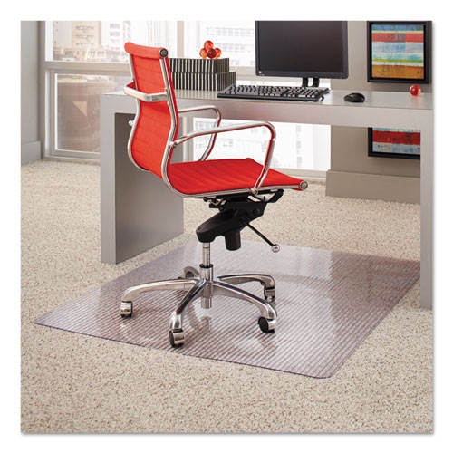 ES Robbins Clear Rectangular Dimensions Chair Mat for Carpet, , 46 x 60 inch