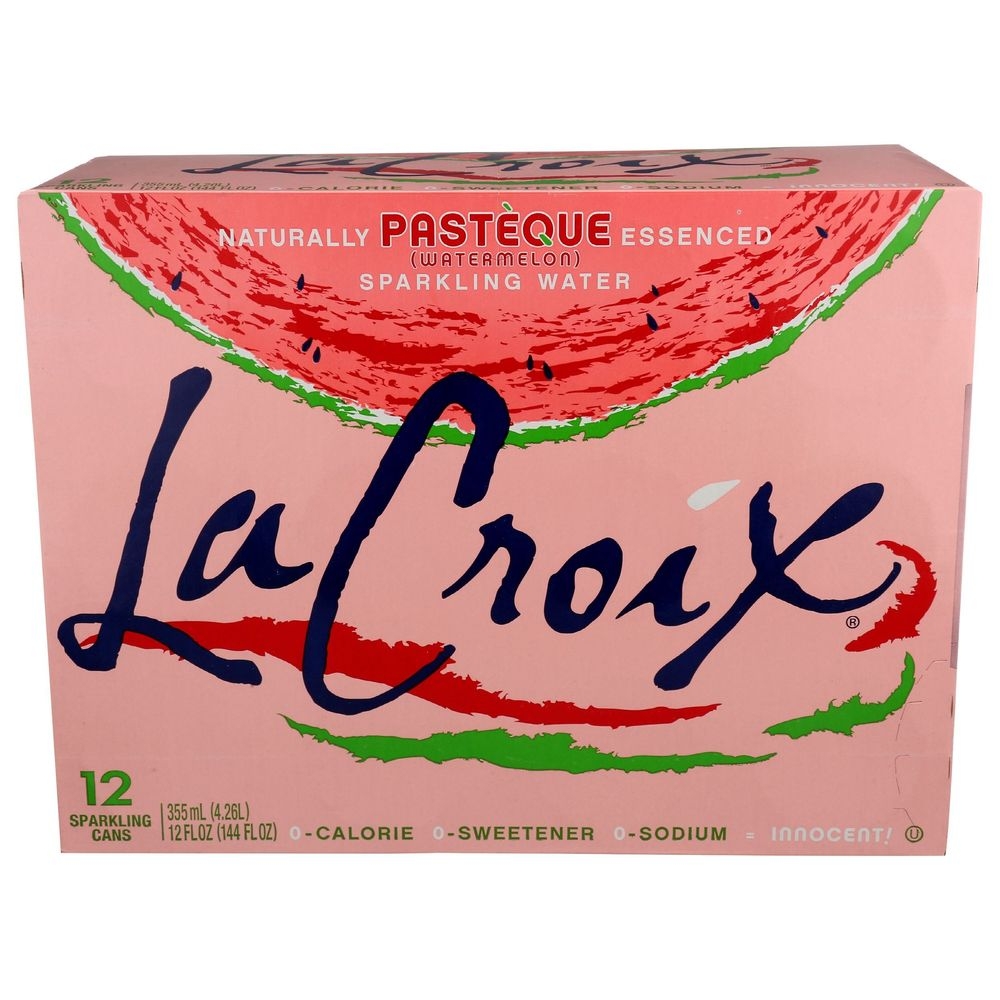La Croix Watermelon Sparkling Water, 144 Fluid Ounce -- 2 per case