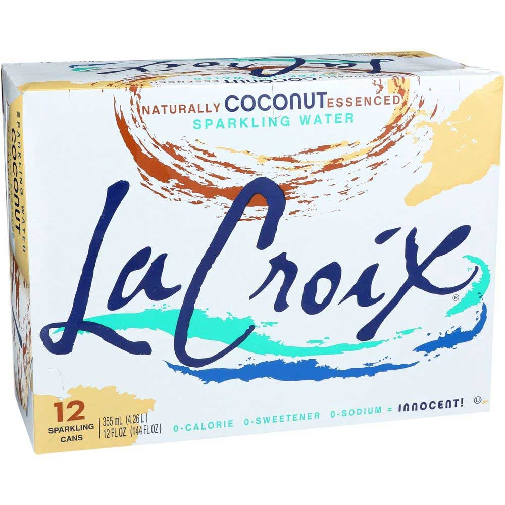 LaCroix Natural Coconut Sparkling Water, 12 Fluid Ounce - 8 count per pack -- 3 packs per case