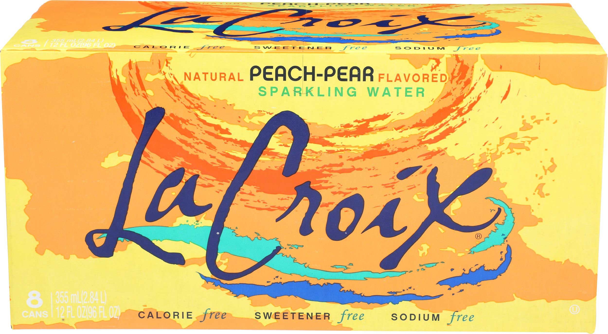 La Croix Peach Pear Sparkling Water, 96 Fluid Ounce -- 3 per case