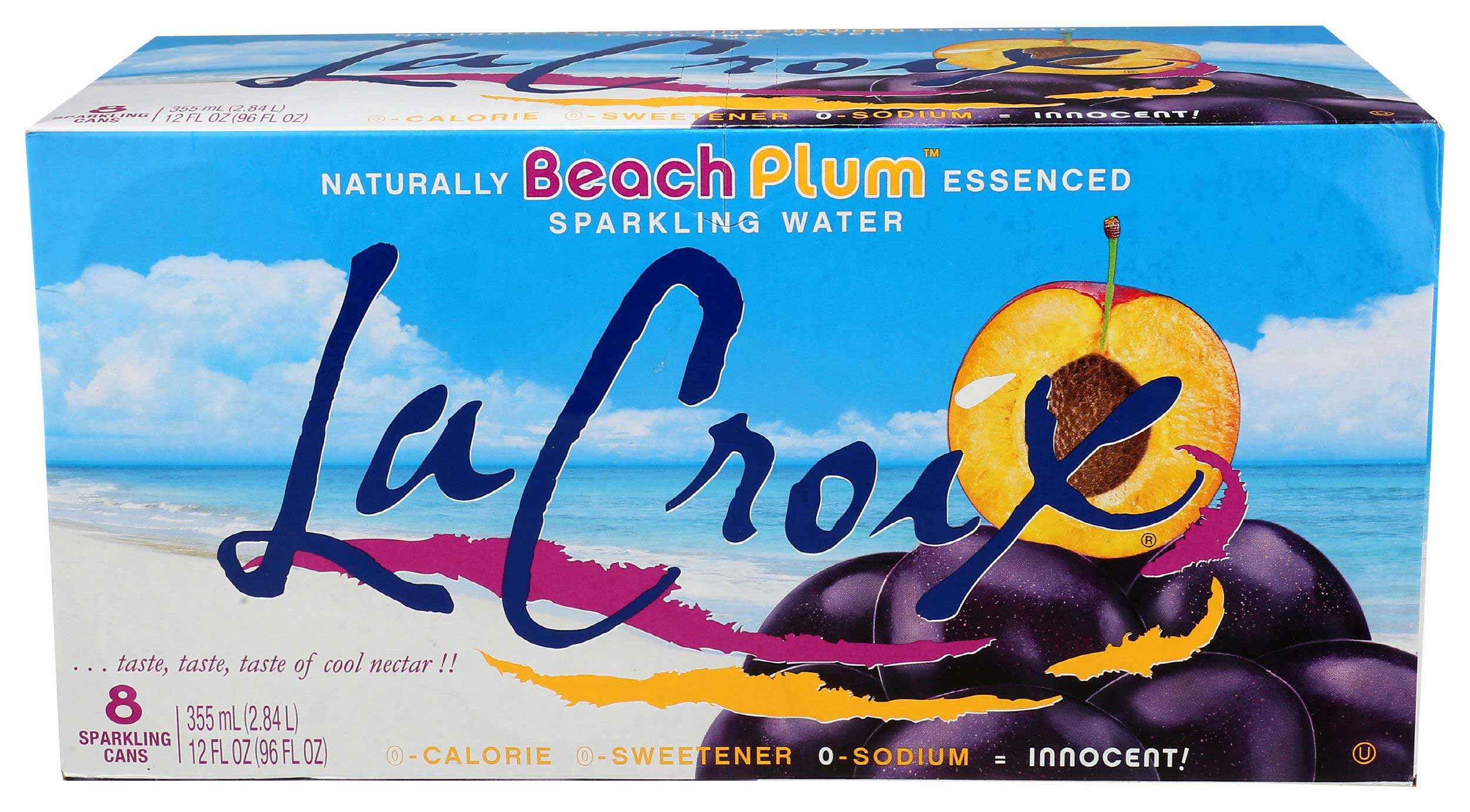 La Croix Peach Plum Sparkling Water, 96 Fluid Ounce -- 3 per case