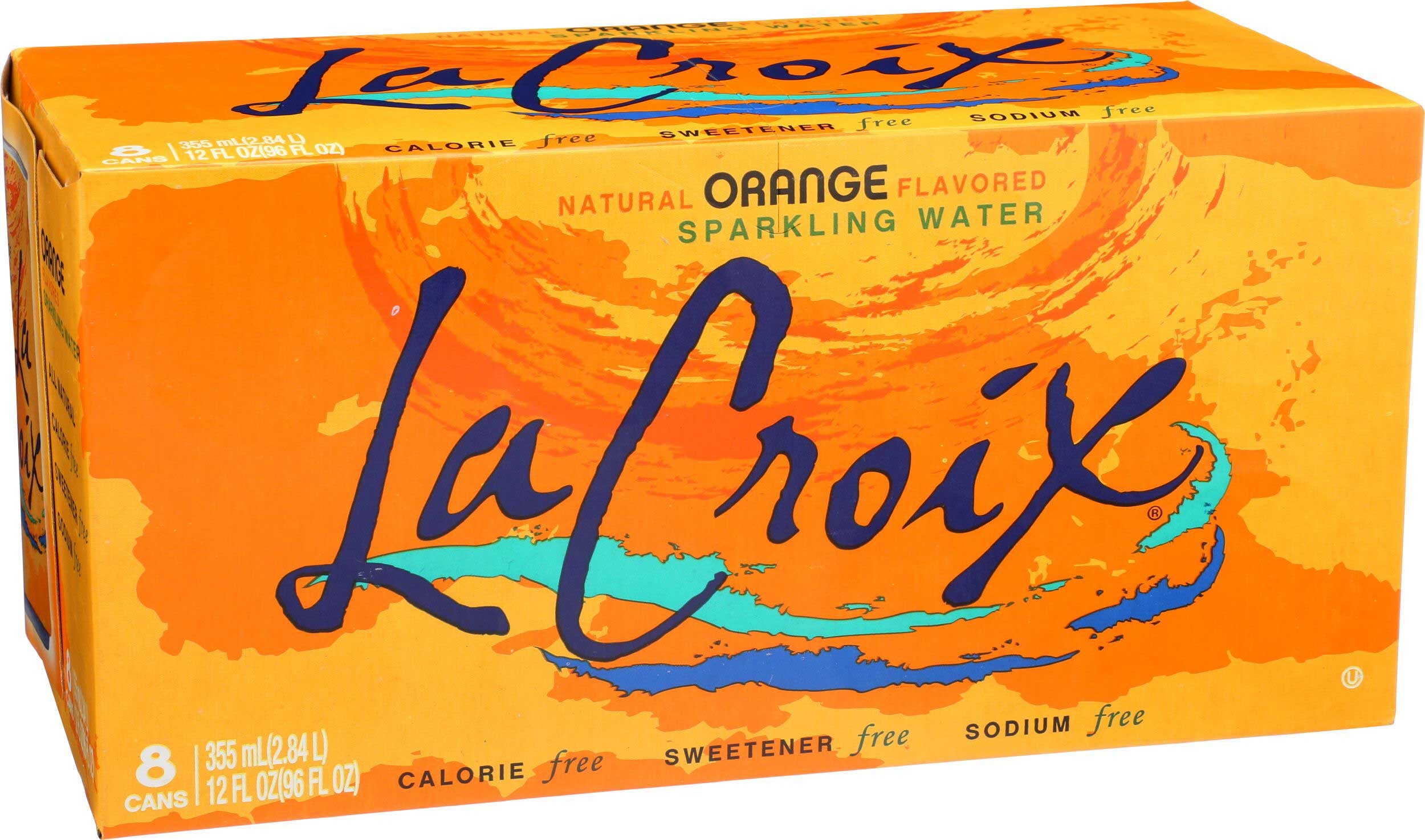 La Croix Orange Sparkling Water, 96 Fluid Ounce -- 3 per case
