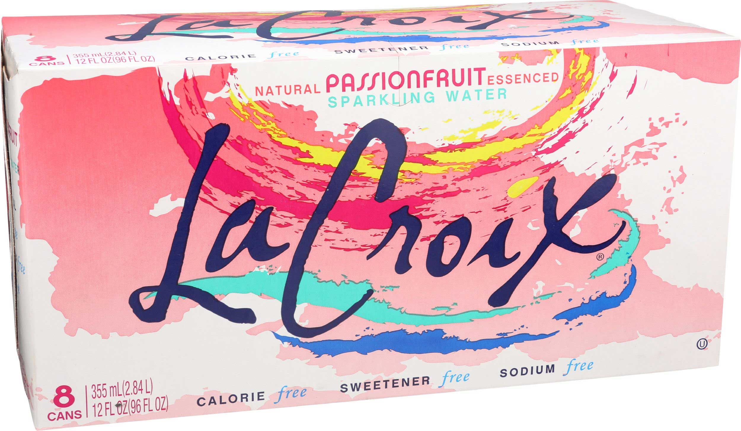 La Croix Passionfruit Sparkling Water, 96 Fluid Ounce -- 3 per case