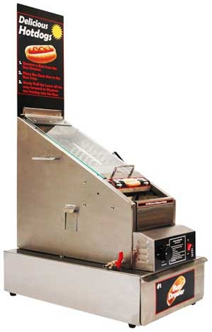 Winco BenchmarkUSA 120 Volt Dog House Hot Dog Cooker and Dispenser, 15 x 23 x 26 inch -- 1 set